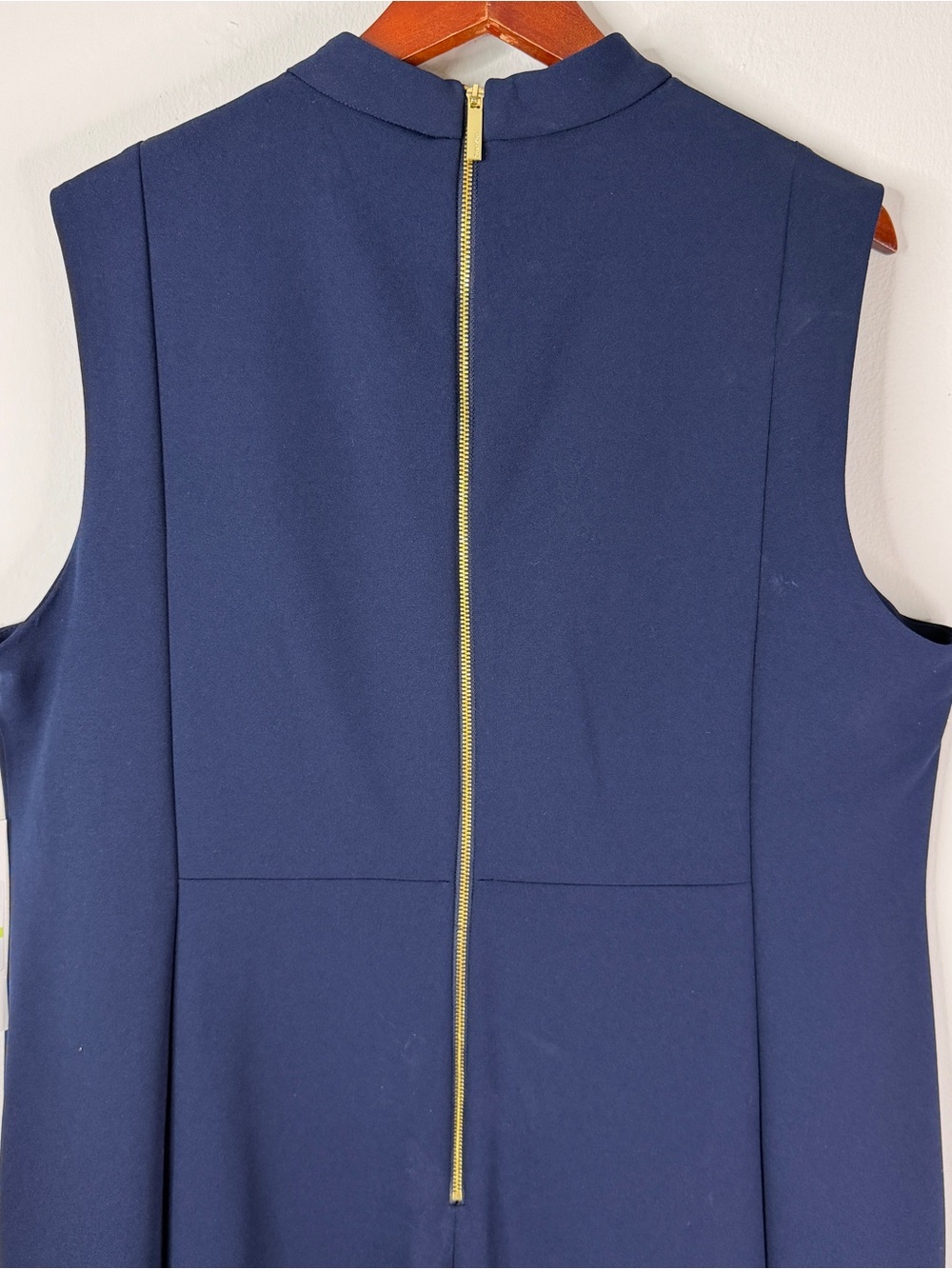 Calvin Klein NWT Navy Blue Tie Neck Sheath Dress Plus Size 18W MSRP $99 - Picture 8 of 11